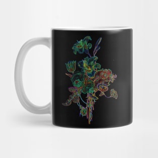 Black Panther Art - Flower Bouquet with Glowing Edges 5 Mug